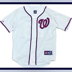 Men's Majestic Jason Werth White Washington Nationals MLB Authentic Jersey